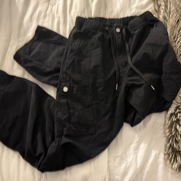 Cider Black Denim Cargo Pants - Picture 4 of 5